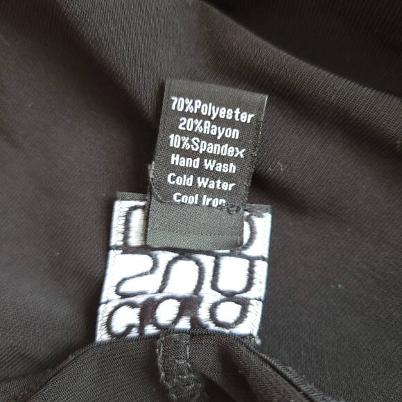 Clara Sun Woo Black Blouse Dolman Sleeve Asymmetrical Hem Pullover XS - Picture 10 of 10